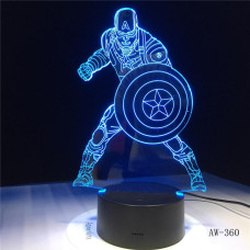 3D Светильник Captain America